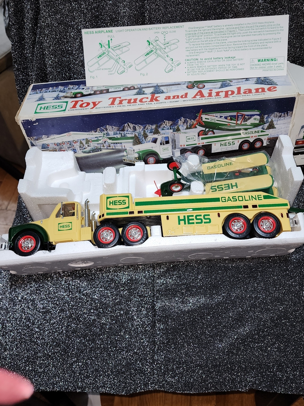 Hess TRUCK AND AIRPLANE Yellow & Green Toy Truck and Airplane - Kids Toy